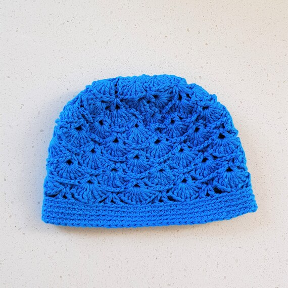 Hand Crocheted Peacock Hat for Newborns
