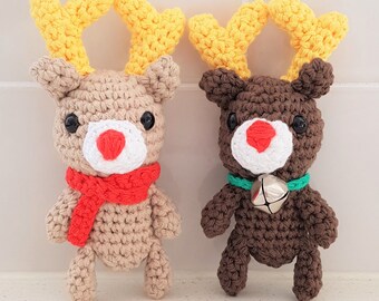 Hand Crocheted Set of Christmas Reindeer