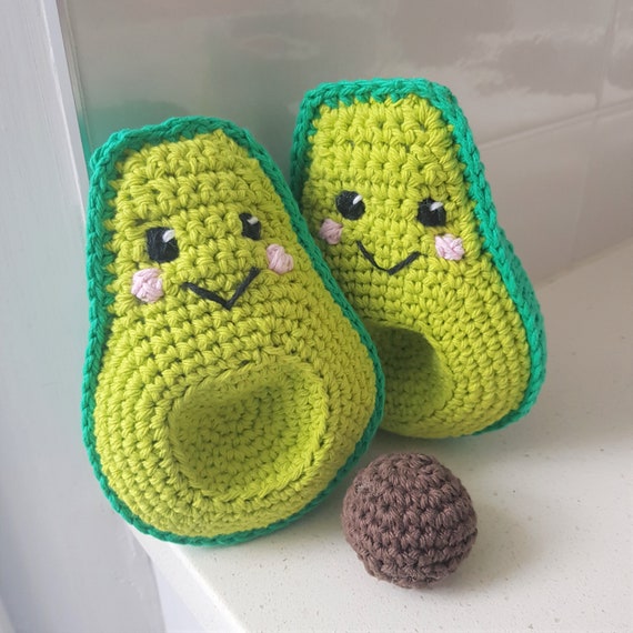 Hand Crocheted Avocado Friends Toy | Stuffed Avocado | Soft Toy | Avocado Crochet Decoration | Best Friend Gifts