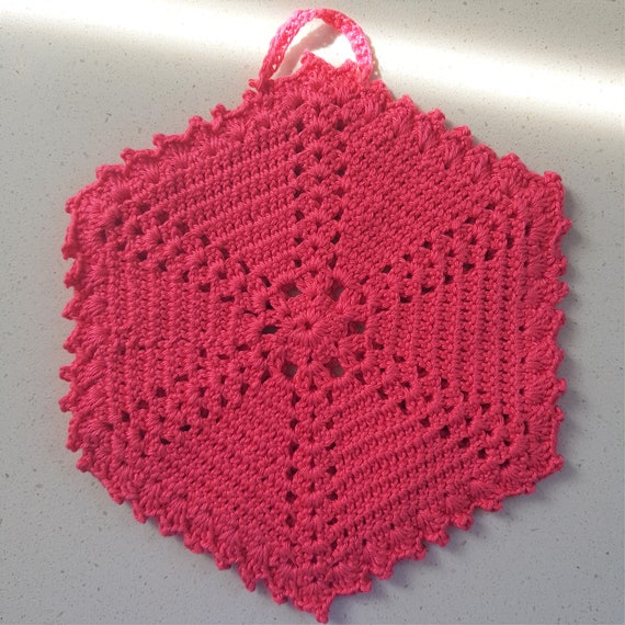 Hand Crocheted Trivet Hot Pad | Christmas Gift | Trivet For Teapot | Kitchen Trivet | Kitchen Decor