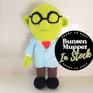 Muppet Bunsen crocheté à la main - 1 en stock