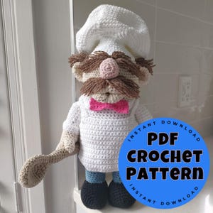 Chef Klapperpan Häkelanleitung, Anleitung für eine skurrile Amigurumi Puppe (PDF Download)