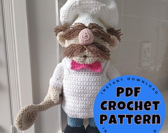 Chef Klapperpan Häkelanleitung, Anleitung für eine skurrile Amigurumi Puppe (PDF Download)