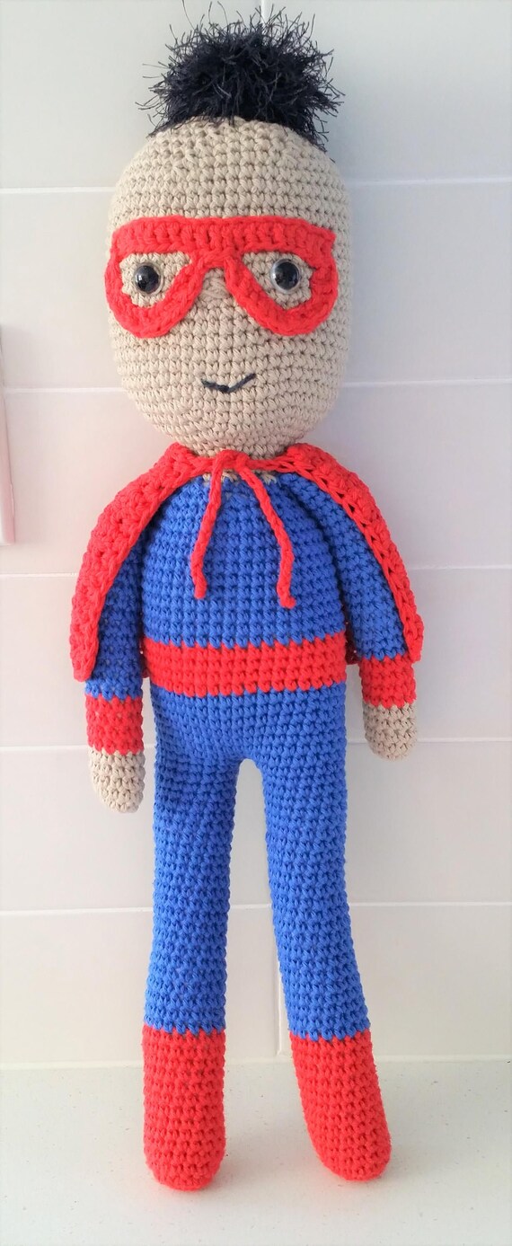 Hand Crocheted Sammy Superboy