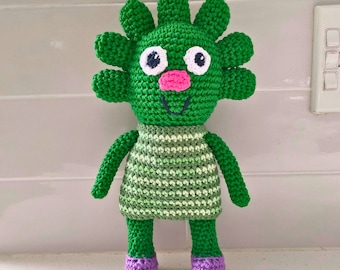 Hand Crocheted Broccoli Doll from Noodle & Pals