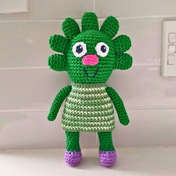 Hand Crocheted Broccoli Doll from Noodle & Pals