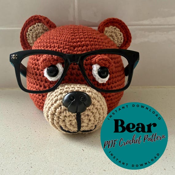 Bear Glasses Holder Crochet Pattern (PDF)