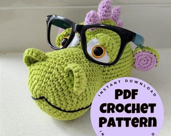 DRAGON GLASSES Holder - PDF Crochet Pattern, Digital Download