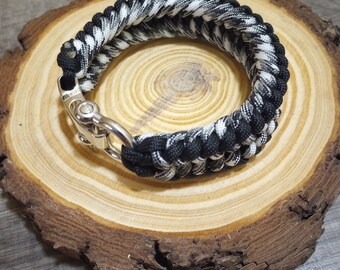 Paracord bracelet, Baby sanctified weave, adjustable stainless steel shackle, his and hers fashionable gift, all sizes available.