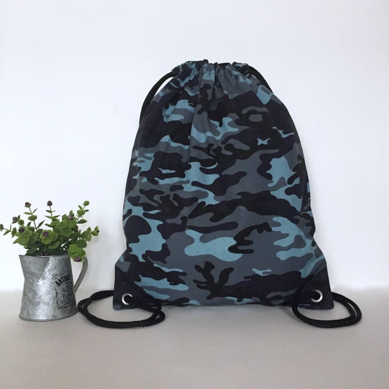Hipster backpack Canvas drawstring backpack School backpack Camouflage canvas backpack Drawstring bag Camouflage drawstring backpack