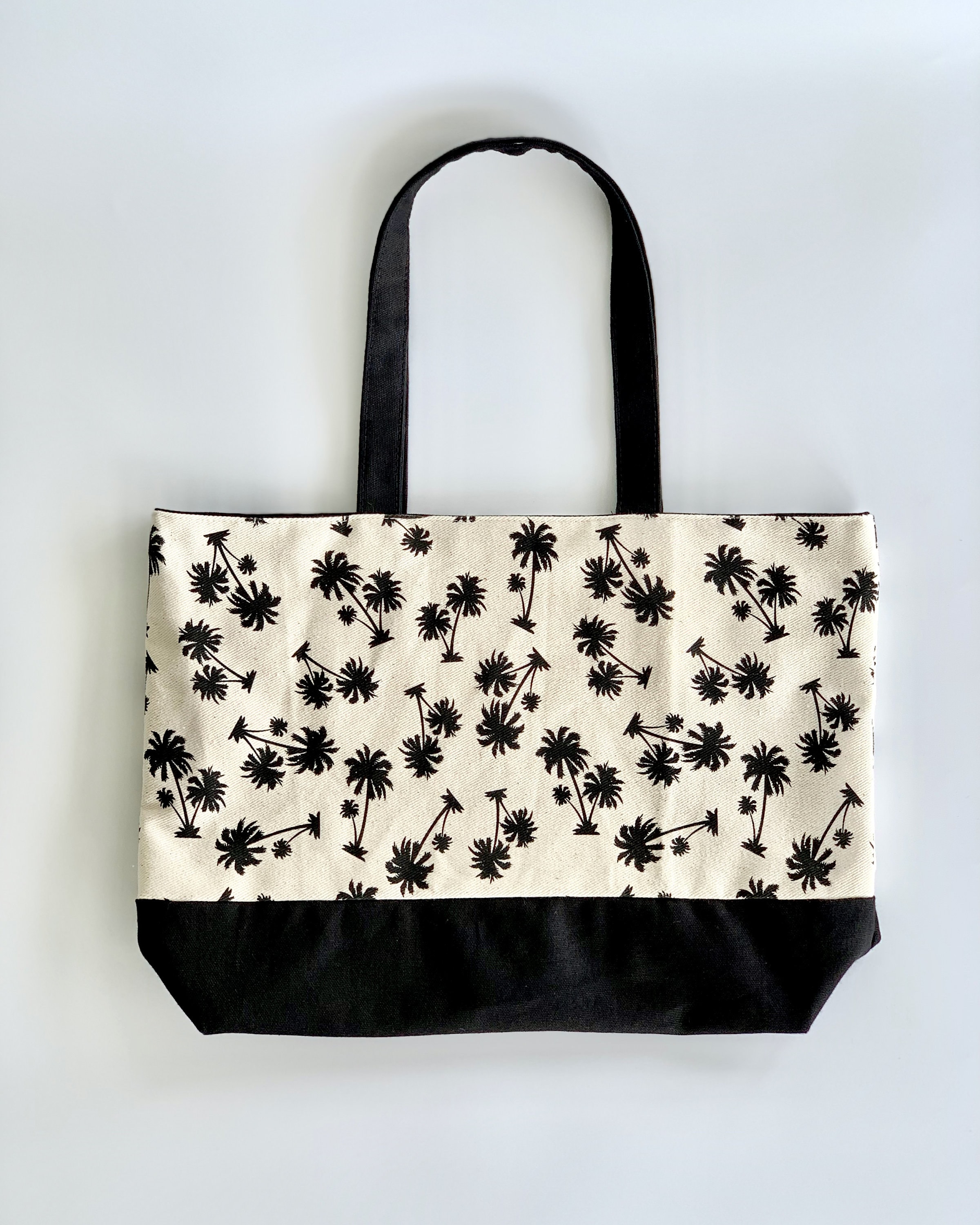 Coconut Canvas Tote Bag Two Tone Shoulder Bag Tote Bag with Etsy