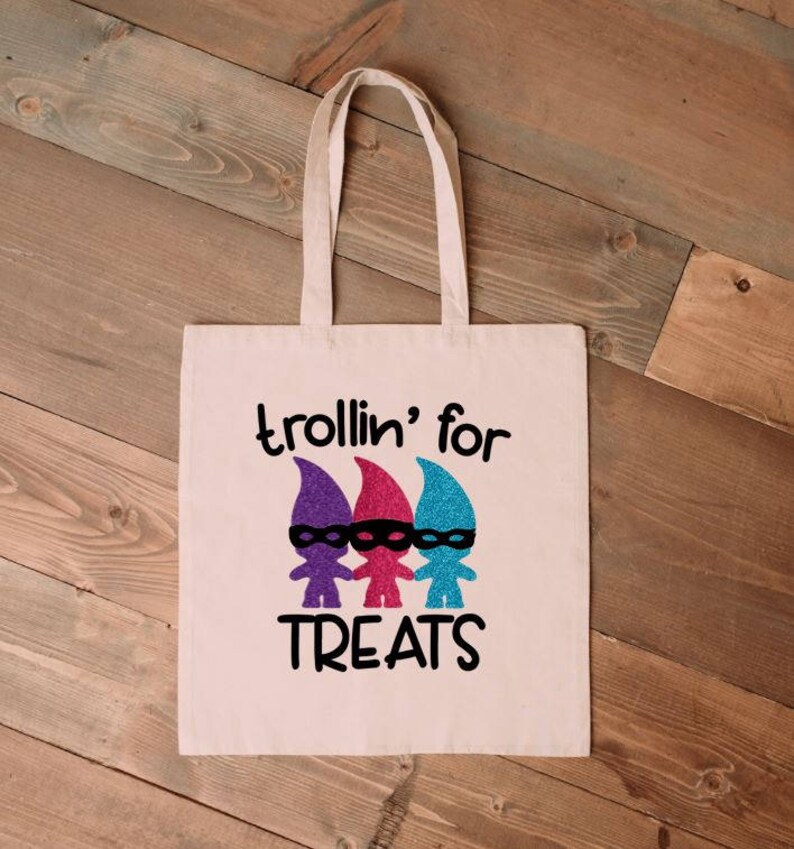 Custom trick or treat bag Trollin For Treats Trick or Treat Bag Troll Halloween bag Halloween Sack Trolls Halloween Bag smell my feet