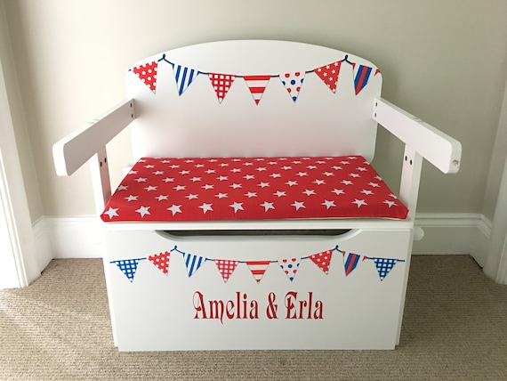 toy box bench with cushion