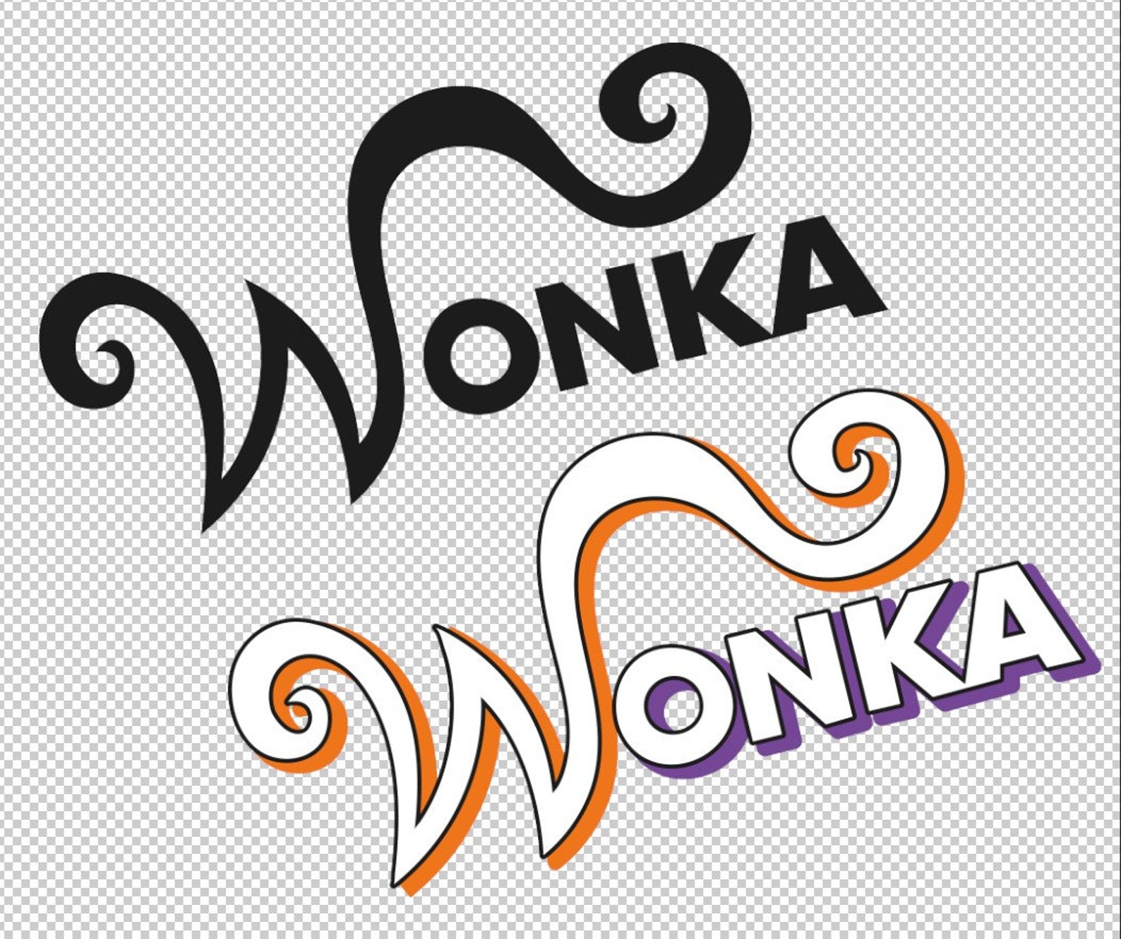 Logo Wonka Vector Willy Wonka Charlie and the Chocolate Etsy Ireland