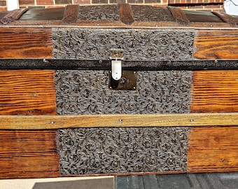169 Reduced 100 dollars! Trunk 169 Refurbished Antique Dome Trunk