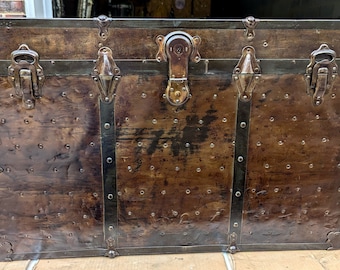 188 Reduced 100 dollars Trunk 188 Antique Original Refurbished Trunk