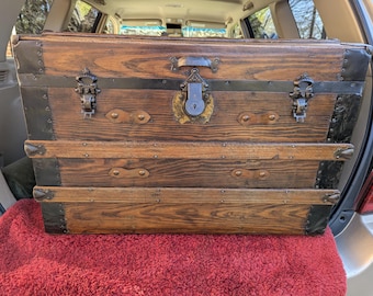 193 Reduced 100 dollars Trunk 193 Beautiful Refurbished Antique Original Trunk