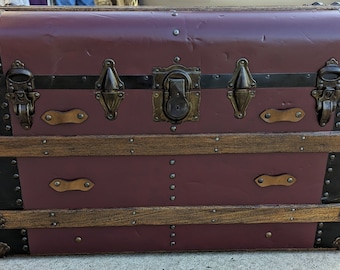 181 Reduced 100 dollars Trunk 181 Refurbished Antique Trunk