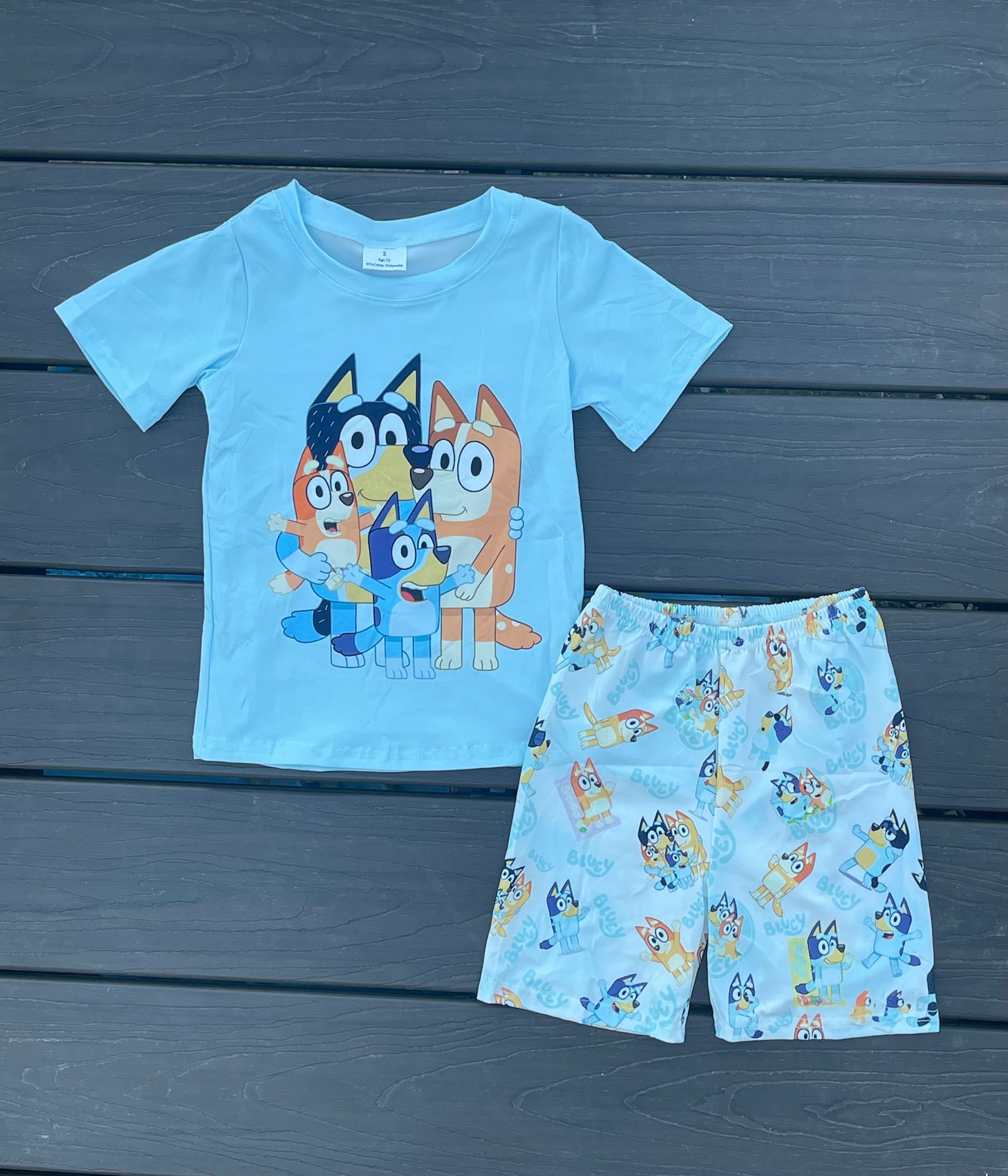 Bluey Shorts Set Unisex Etsy