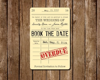 library card save the date etsy library card save the date