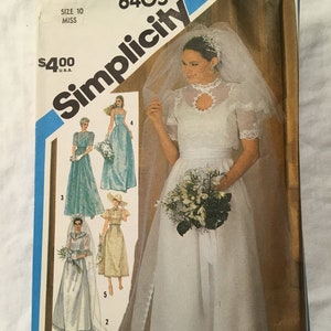 Vintage Simplicity Women's Wedding Dress Pattern