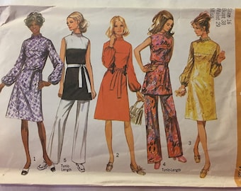 Vintage eenvoud jurk en tuniek naaien patroon