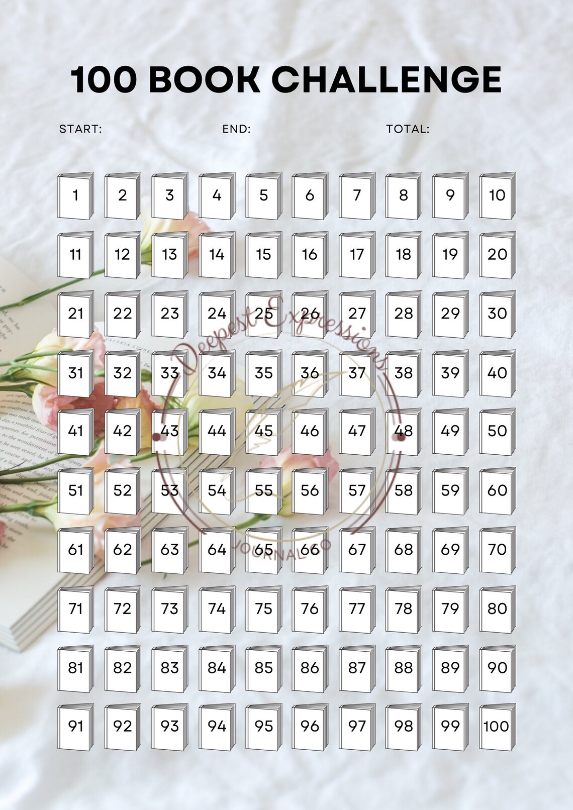 100 Book Challenge - Etsy