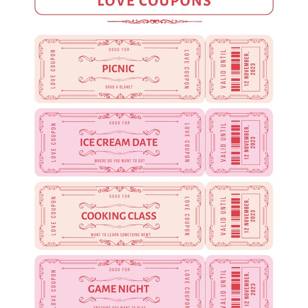Love Coupon Book - Etsy