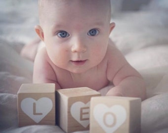 Heart Letter Blocks