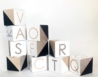 Wooden alphabet set