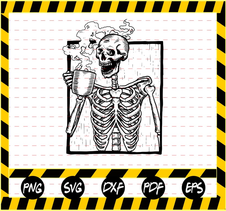 Download Skeleton With Coffee Svg 353 Svg Png Eps Dxf File Free Svg Cut File For Cricut Silhouette