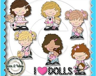 Dolly Girls, Clipart, Dolls, Commercial Use