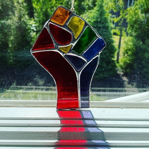 LGBTQ+ Pride Stained Glass Panel craibas.al.gov.br