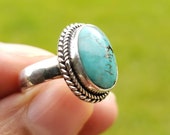 Boho Turquoise Ring, Silver Turquoise Ring, Turquoise Ring, 925 Silver Ring, Sterling Silver Ring, Gemstone Stone Ring, Bohemian Jewelry
