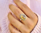 Genuine Citrine Ring, Citrine Silver Ring, Citrine Ring, 92.5 Silver Ring, Sterling Silver Ring, Citrine Statement Ring, Boho Hippie Ring