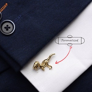 Gemelos de dinosaurios gemelos de nombre personalizado gemelos fósiles de dinosaurios gemelos de boda-gemelos de animales gigantes-Regalo del padre de la novia