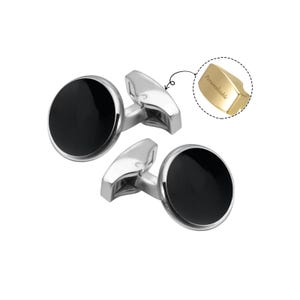 Personalized black agate cufflinks-wedding cufflinks-wedding cufflinks for the groomsmen