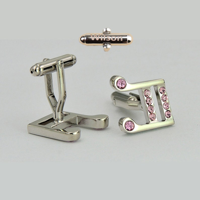 Music Note Cufflinks ,MusicianCufflink,Musical Note Cufflinks ,Highest Quality ,Music Teacher ,Novelty & Humorous Cufflinks image 2