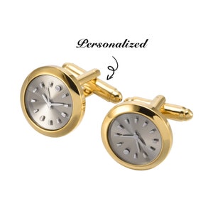 Watch Cufflinks - best man Cufflinks personalized letter combination Cufflinks - wedding Cufflinks