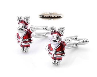 Christmas presents. Santa Claus cufflinks. Children's Christmas presents. Personalized gifts, engraved cufflinks.