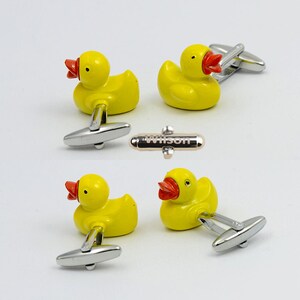 Personalized Ducky Duck Wedding Child Cufflinks,Duck Cufflinks Gift For Him, Wedding Gifts, Groomsman Gifts, Best Gift For Dad , Groomsmen