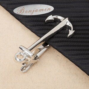 anchor tie bar Tie clip,silver Anchor Tie Bar,Anchor,Sailor Tie Clip,Seaman Accessories,Novelty Accessories,  Anniversary Gift,Gift for him