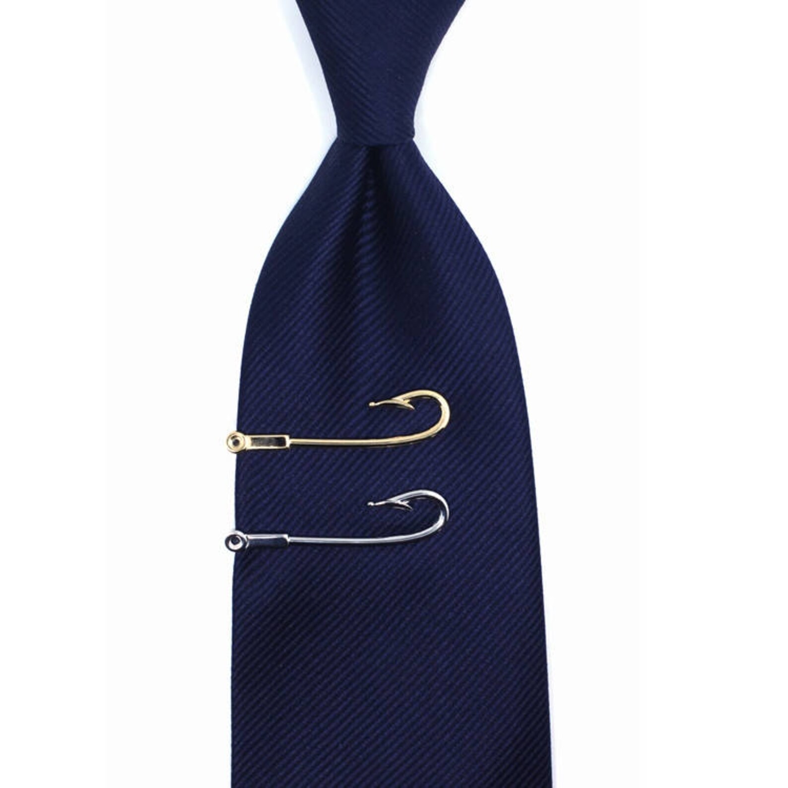 Fish Hook Tie Clipcustom Tie Clip hook Tie Clip Silver Tie Etsy