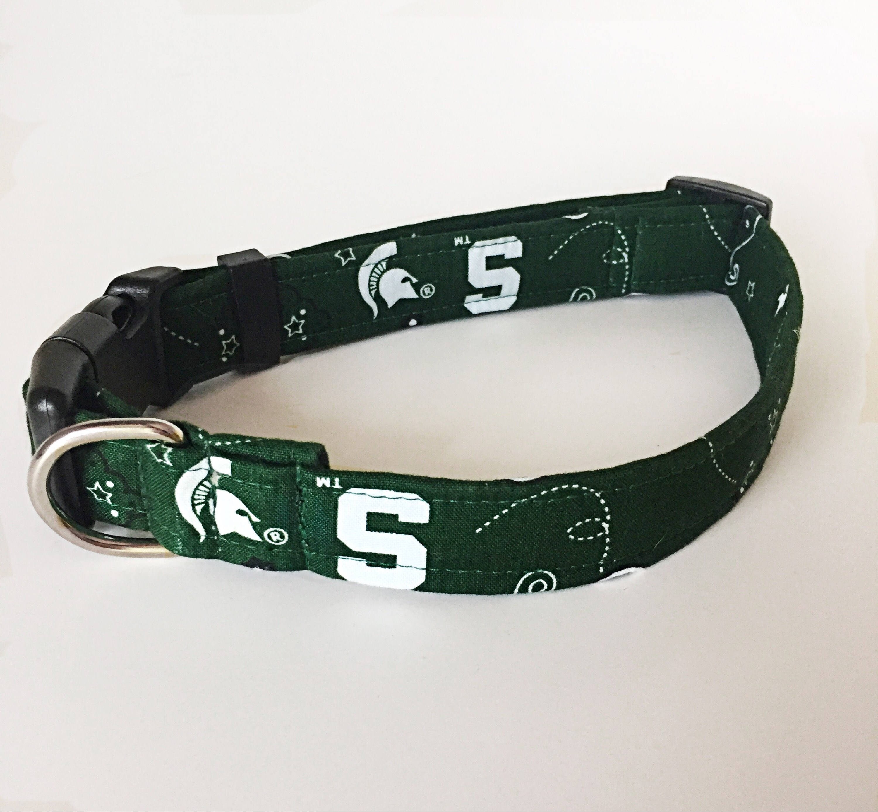 Michigan State Dog CollarMSU Dog CollarCollege Dog Etsy