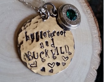 Bulletproof and buckwild necklace