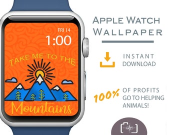 Apple Watch Wallpaper, Wander Quote Apple Watch Face, Gift for outdoor, Gift for Pet Owner, Dog Mom Gift, Apple Watch Background, camper Art