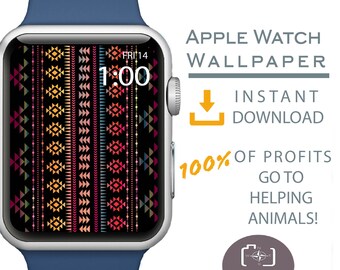 Apple Watch Wallpaper, Bohemian Pattern Apple Watch Face, Apple Watch Face Cover, Boho Apple Watch, Dog Mom Gift, Dog Gift Ideas, BOHO Art