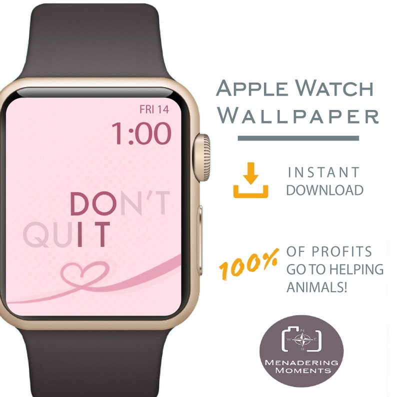 Apple Watch Wallpaper Fitness Quote Apple Watch Face Gift Etsy