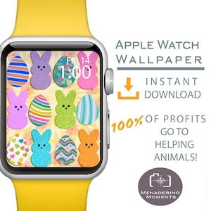 Apple Watch Wallpaper, Easter Apple Watch Face, Easter Apple Watch Background, Easter Apparel, Easter Decor, Easter Gifts for her and mom image 1