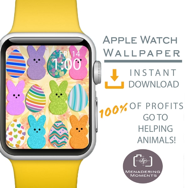 Apple Watch Wallpaper, Easter Apple Watch Face, Easter Apple Watch Background, Easter Apparel, Easter Decor, Easter Gifts for her and mom
